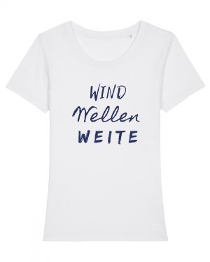 Frauen T-Shirt Wind Wellen Weite